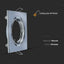 GU10 PORTAFARETTO QUADRATO CHOME 2PCS/BOX