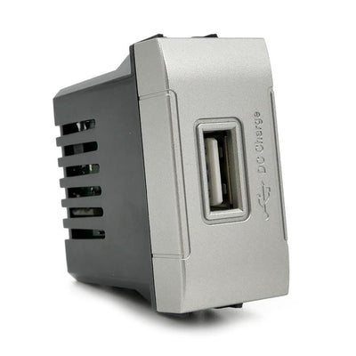 PRESA USB 5V=2A 829A/INT-LGT ALLUMINIO