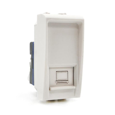 CONNETTORE RETE RJ45 8 PIN UTP LIV.INT. T1 BIANCO 823B