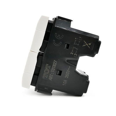 DOPPIO PULSANTE (10A-250V) 827B T1 BIANCO