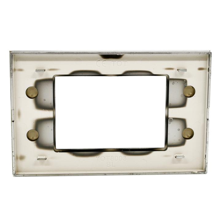 PLACCA 8003BL-4 3P CHAMPAGNE/INT-LGT VETRO