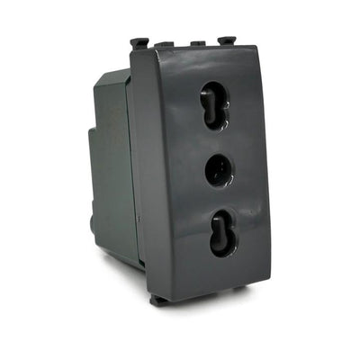 PRESA BIVALENTE 10A/16A 618N/VMR-PLN NERO