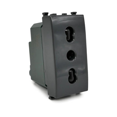 PRESA BIVALENTE 10A/16A 618N/VMR-PLN NERO