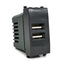 DOPPIA PRESA USB 2A 621N/VMR-PLN NERO