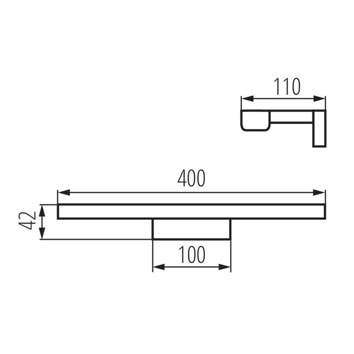 FARETTO LED DA PARETE ASTEN IP44 8W-NW-B - KANLUX