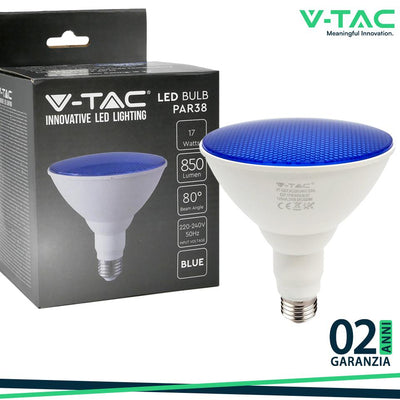 LED LAMPADA 17W PAR38 E27 IP65 BLU