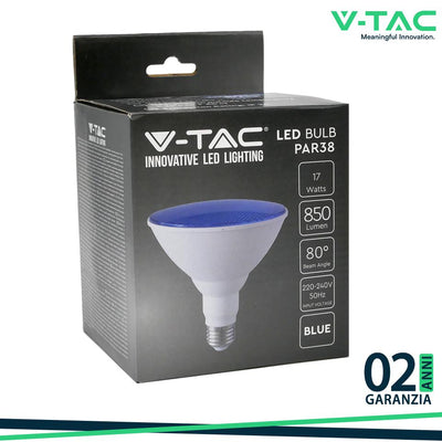 LED LAMPADA 17W PAR38 E27 IP65 BLU