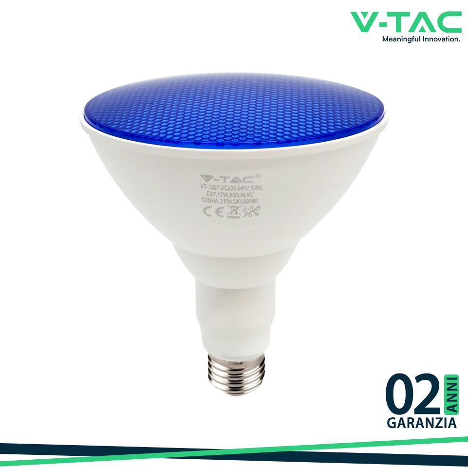 LED LAMPADA 17W PAR38 E27 IP65 BLU