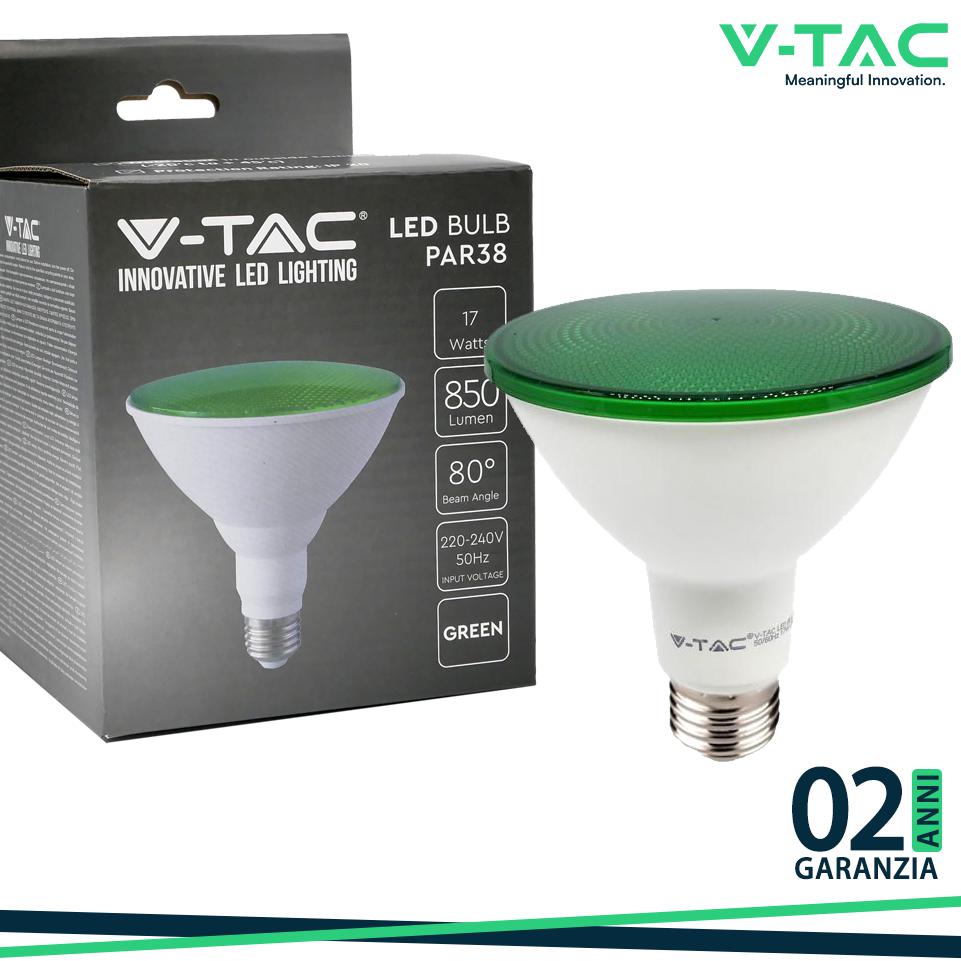 LED LAMPADA 17W PAR38 E27 VERDE