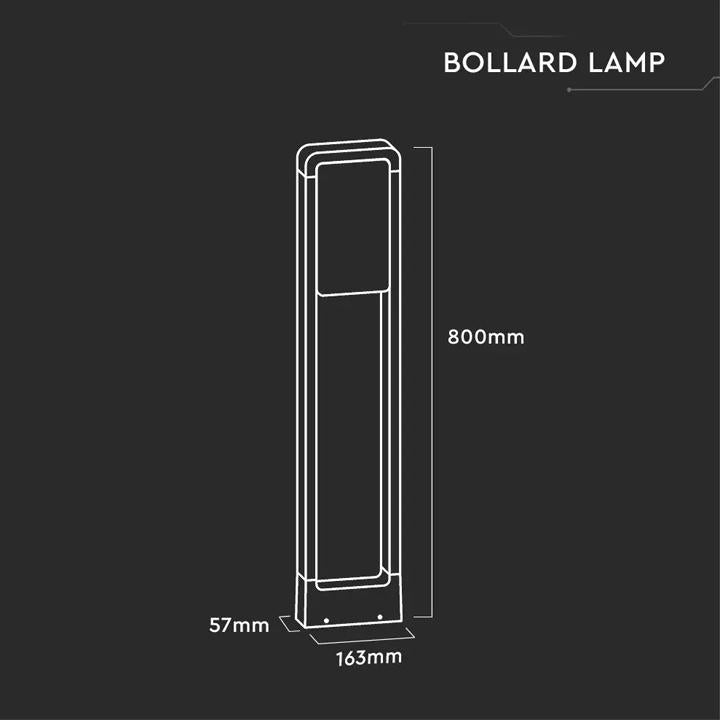 PALETTO LED 10W SAMSUNG CHIP CORPO NERO IP65 4000K