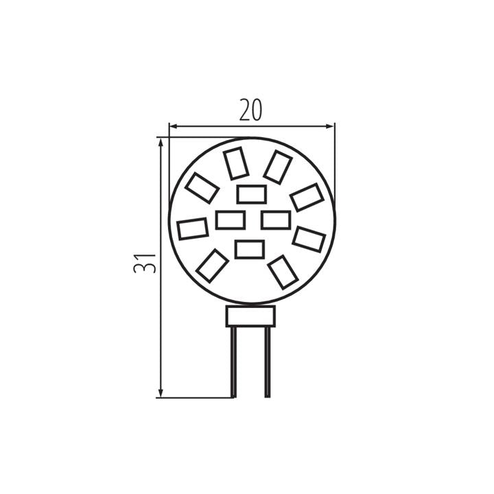 LAMPADINA LED LED12 G4-WW - KANLUX
