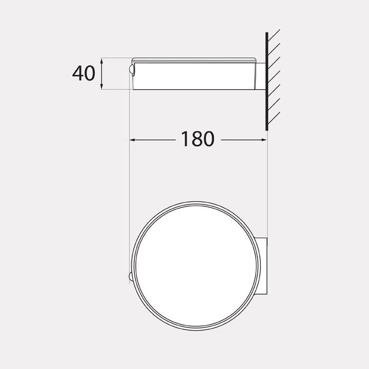 FORTUNATO APPLIQUE NERO CCT PIR SOLARE