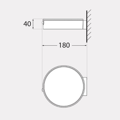 FORTUNATO APPLIQUE NERO CCT PIR SOLARE