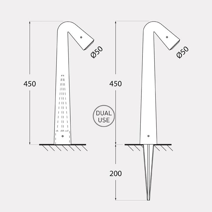 STEVEN 450 BIANCO PALETTO CURVO 1,7W G9 4000K FUMAGALLI