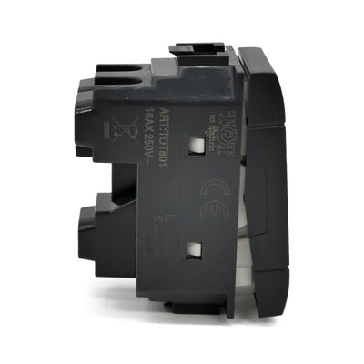INTERRUTTORE UNIPOLARE (16A-250V) 801N LIV.INT. NERO