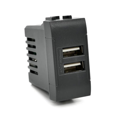 DOPPIA PRESA USB 2A 821N/INT-LGT NERO