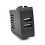 DOPPIA PRESA USB 2A 821N/INT-LGT NERO