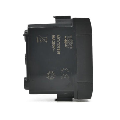 PRESA BIVALENTE (10A/16A-250V) 818N LIV.INT. NERO