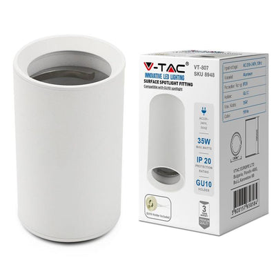 GU10 SURFACE MOUNTED FITTING BIANCO