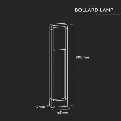 PALETTO LED 10W SAMSUNG CHIP CORPO BIANCO IP65 3000K