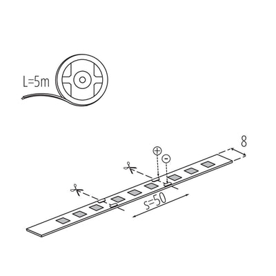 NASTRO LED L60 11W/M 12 IP00-NW - KANLUX