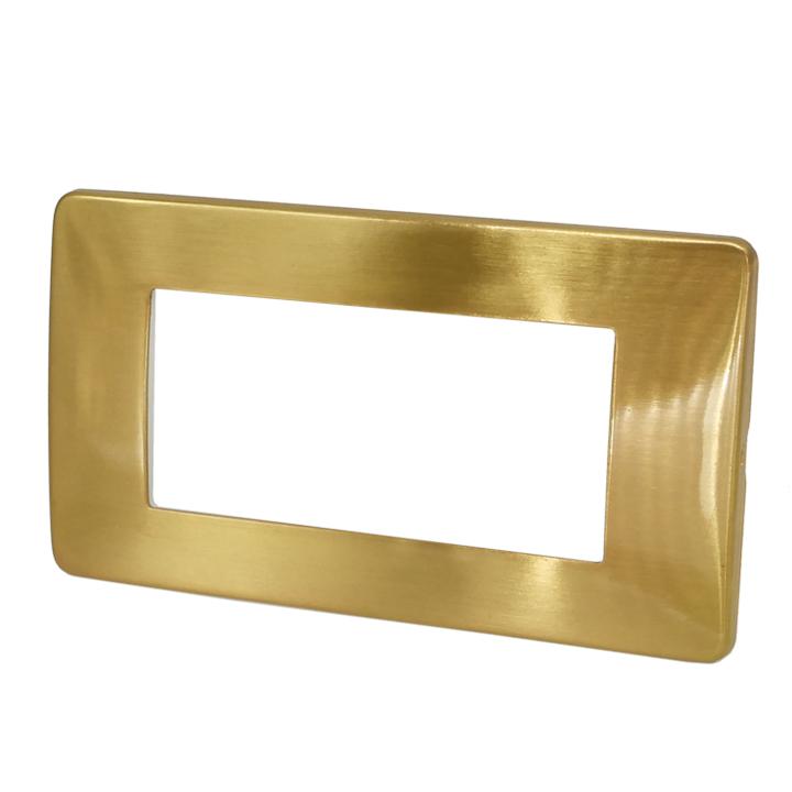 PLACCA 7804-6 4P ORO SPAZZOLATO SIMIL-MTX METALLO
