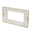 PLACCA 7804-6 4P ORO SPAZZOLATO SIMIL-MTX METALLO