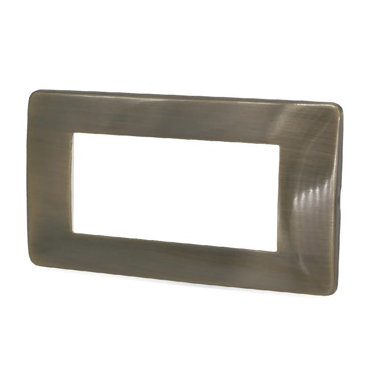 PLACCA 7804-9 4P BRONZO SPAZZOLATO SIMIL-MTX METALLO