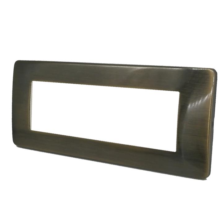 PLACCA 7806-9 6P BRONZO SPAZZOLATO SIMIL-MTX METALLO