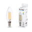 LED LAMPADINA 6W FILAMENT E14 TRASPARENTE CANDELA 4000K 130 LM/W