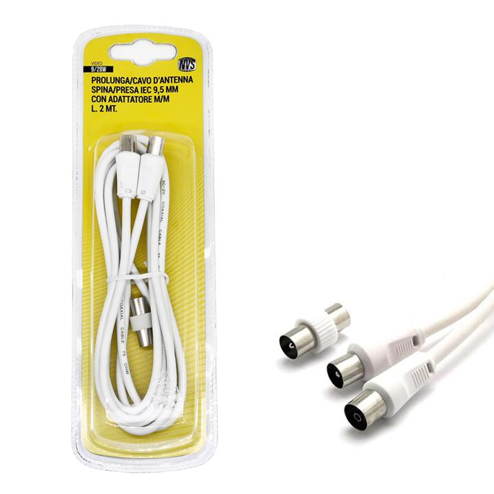 9/28W SPINA PRESA ANTENNA +   ADATT. M/M 2MT