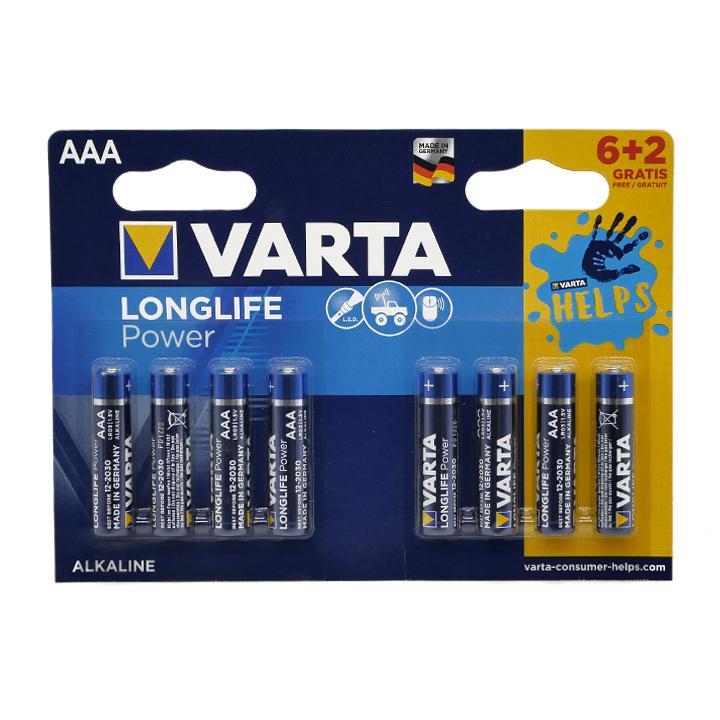 BATTERIE LONGLIFE 6+2 MINISTIL AAA VARTA