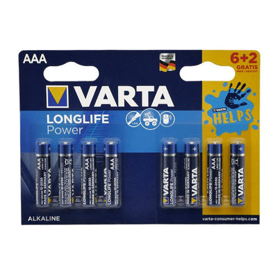 BATTERIE LONGLIFE 6+2 MINISTIL AAA VARTA