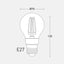 LAMPADINA LED E27 FILAMENT 12W2700K