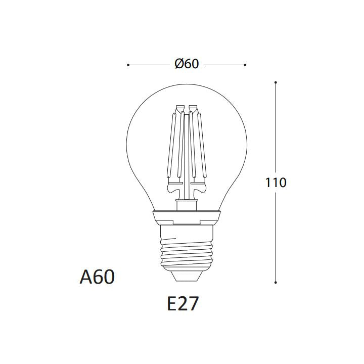 LAMPADINA LED E27  FILAMENT    8W 2700K