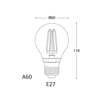 LAMPADINA LED E27  FILAMENT    8W 2700K