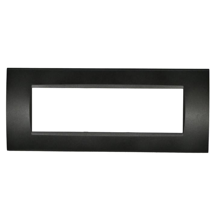 PLACCA 8007-2 7P NERO /LGT TECNOPOLIMERO T1