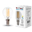 LED LAMPADINA 6W FILAMENTO E14 P45 TRASPARENTE 2700K 130LM/W