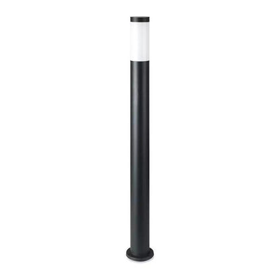 E27 PALETTO CON LAMPADA 110CM CORPO IN ACCIAIO INOX NERO IP44