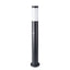 E27 PALETTO CON LAMPADA 80CM PIR SENSORE CORPO IN ACCIAIO INOX NERO IP44