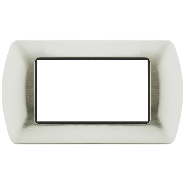 PLACCA 8804-05 4P ARGENTO SATINATO/INT METALLO