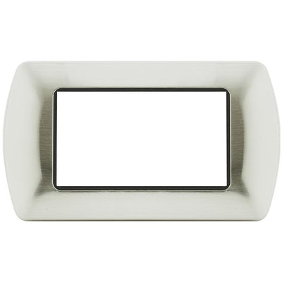 PLACCA 8804-05 4P ARGENTO SATINATO/INT METALLO