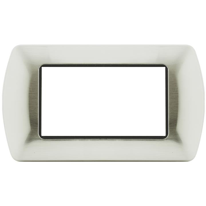 PLACCA 8804-05 4P ARGENTO SATINATO/INT METALLO