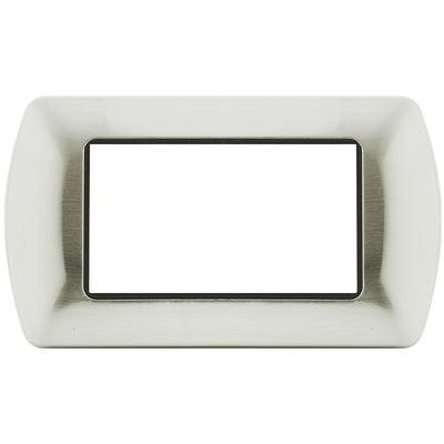 PLACCA 8804-05 4P ARGENTO SATINATO/INT METALLO