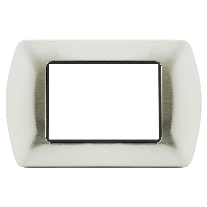 PLACCA 8803-05 3P ARGENTO SATINATO/INT METALLO