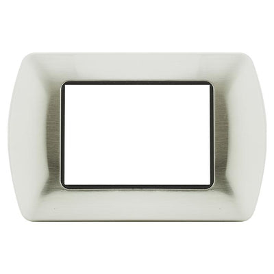 PLACCA 8803-05 3P ARGENTO SATINATO/INT METALLO