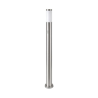 E27 PALETTO CON LAMPADA 110CM PIR SENSOR STAINLESS STEEL SATIN NICKEL IP44