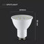 LED LAMPADINA SAMSUNG CHIP GU10 5W TRASPARENTE 3000K 110   160LM/W