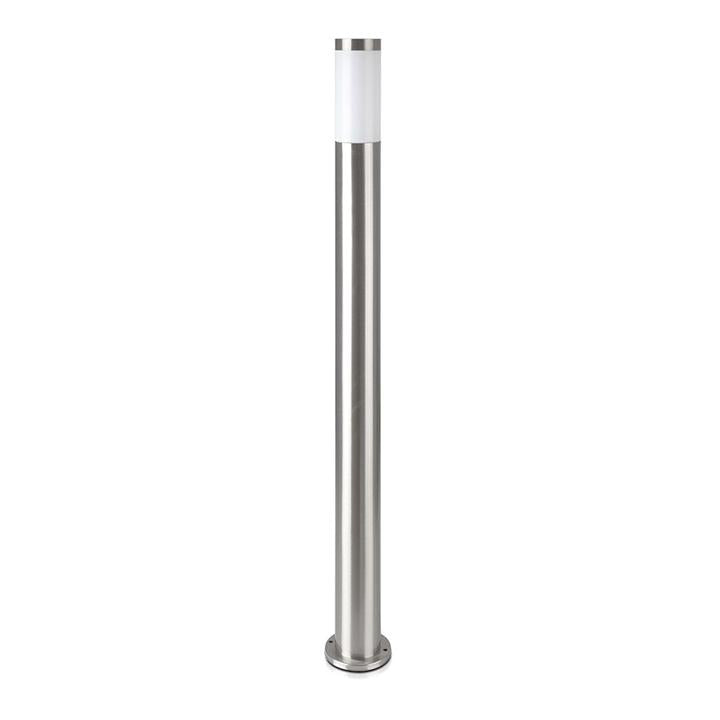 E27 PALETTO CON LAMPADA 110CM CORPO IN ACCIAIO INOX SATIN NICKEL IP44