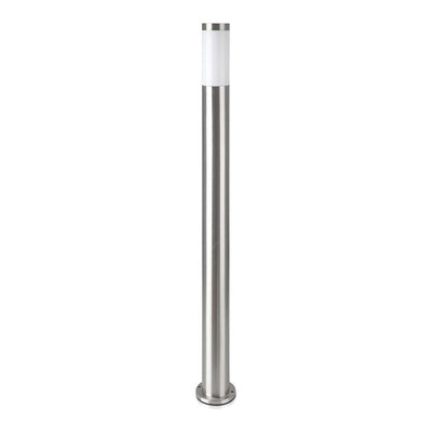 E27 PALETTO CON LAMPADA 110CM CORPO IN ACCIAIO INOX SATIN NICKEL IP44